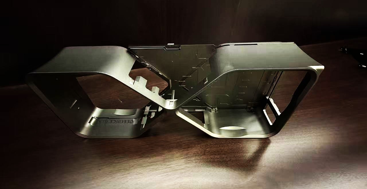 CNC machined aluminum GPU enclosure frame